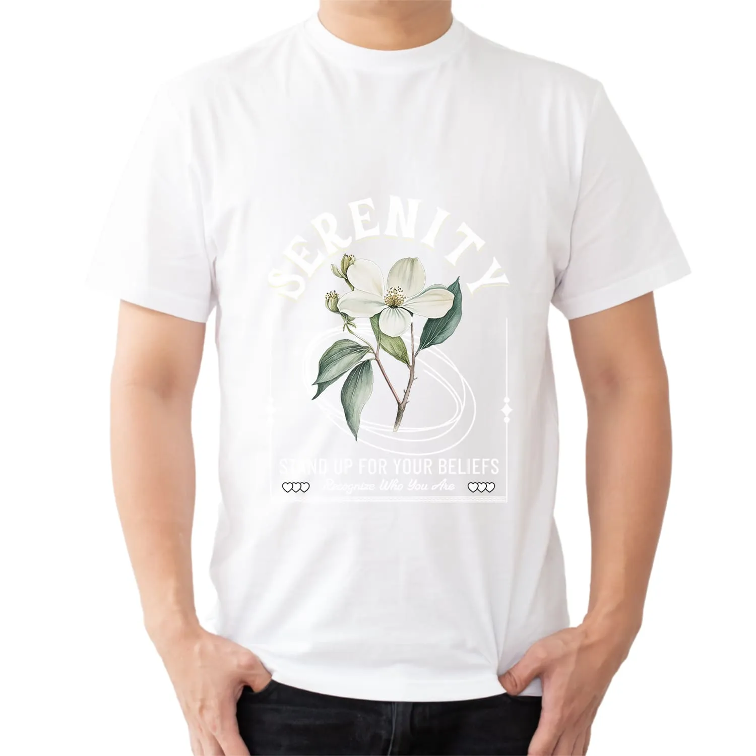 Serenity Mens cotton printed T-shirt