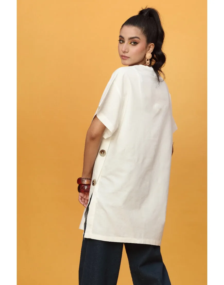 Side Buttons White Top