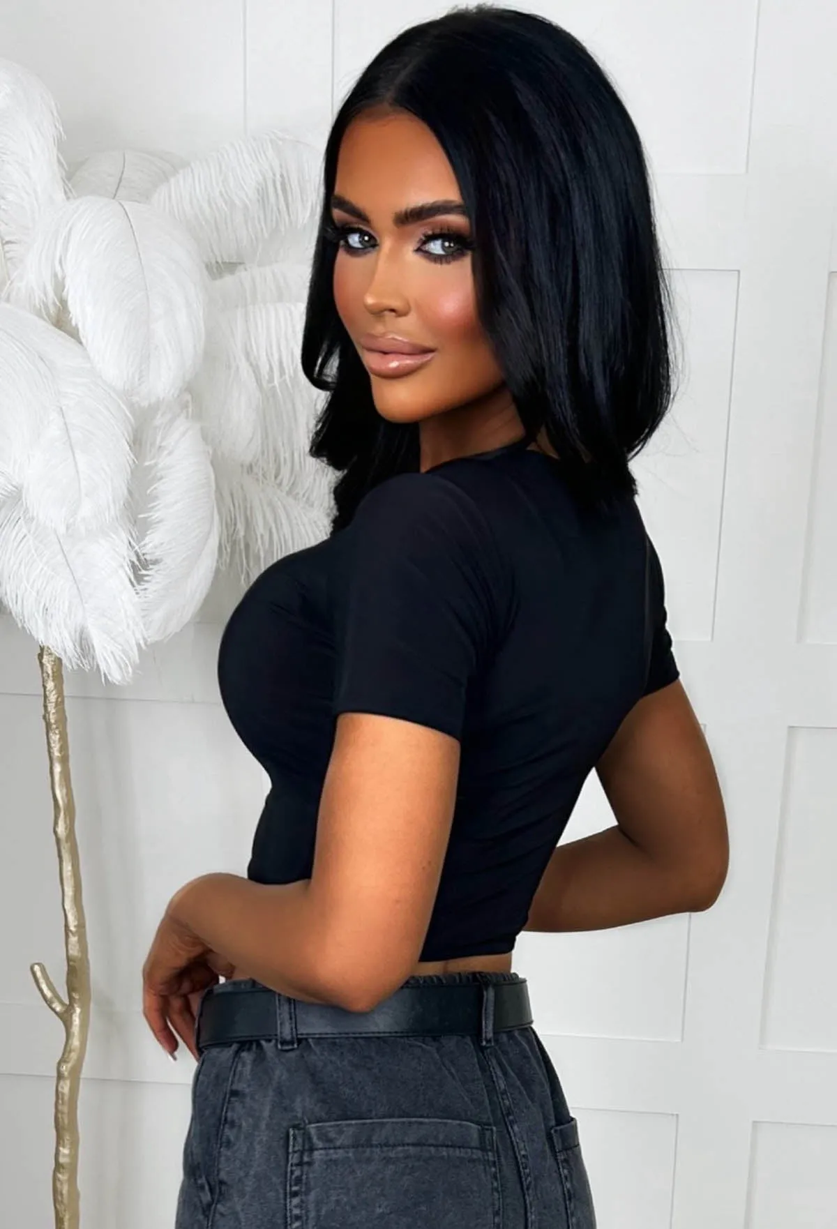Sleek Aesthetic Black Ultra Soft Stretch T-Shirt