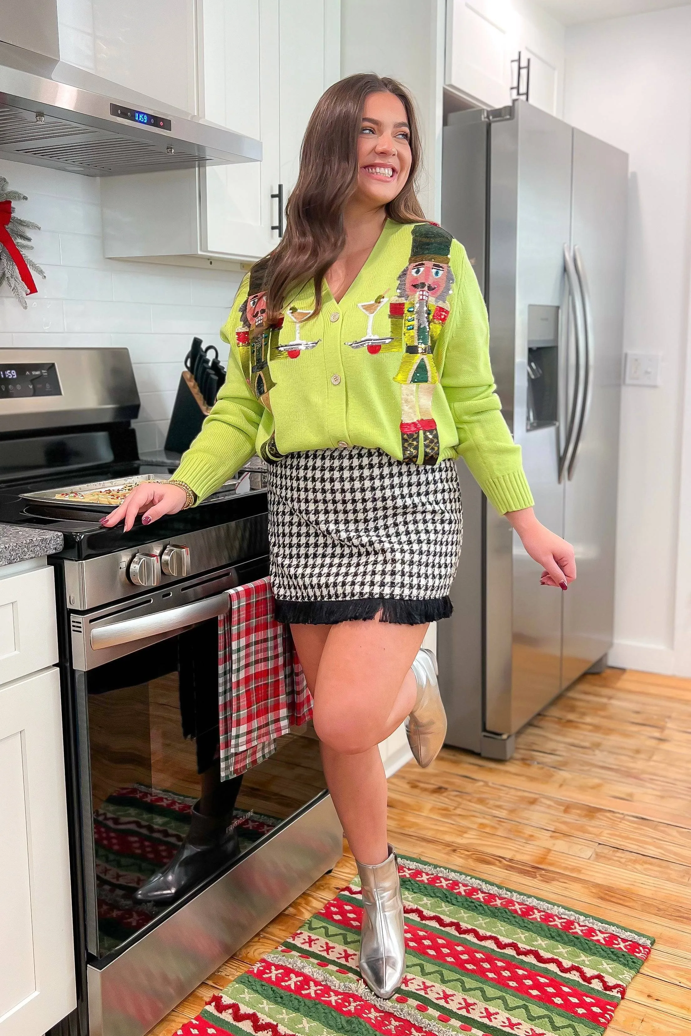 Sloanne Black Tweed Mini Skirt