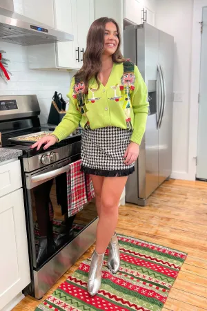 Sloanne Black Tweed Mini Skirt