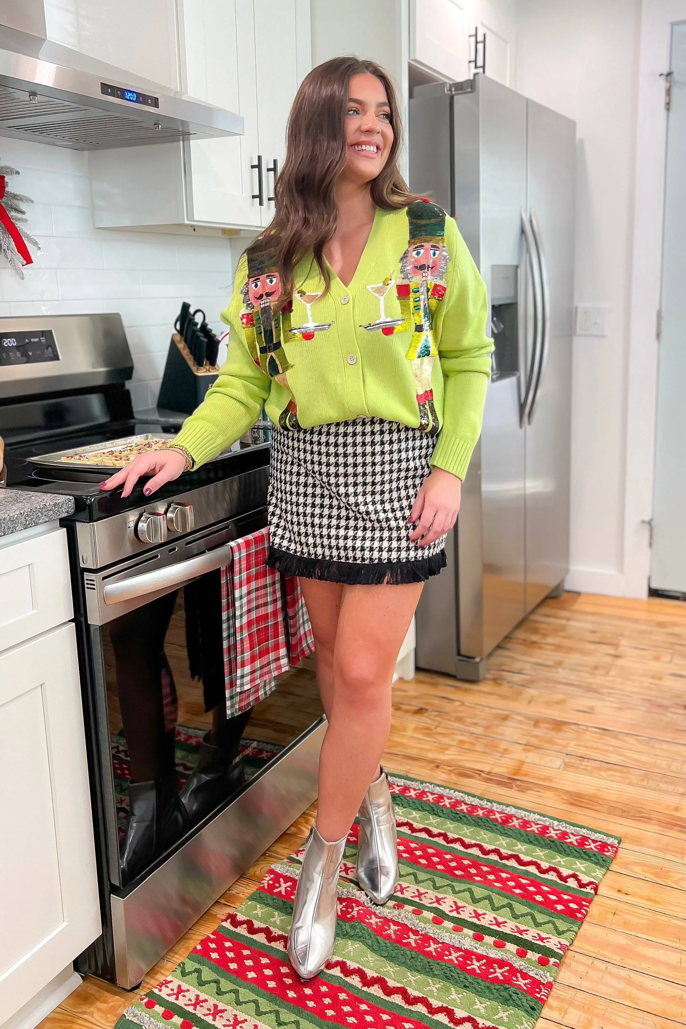 Sloanne Black Tweed Mini Skirt