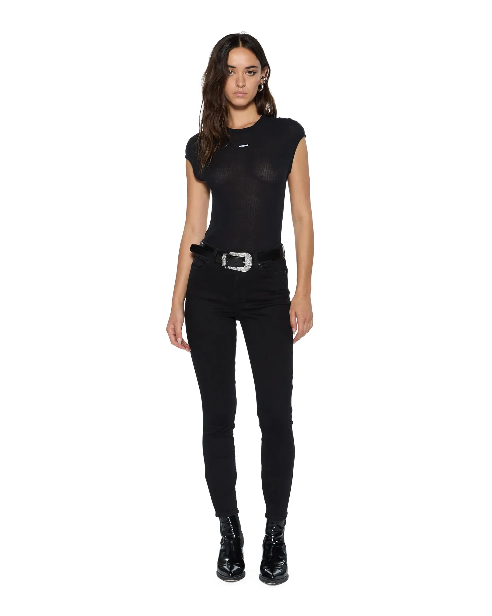 STAPLE SS TEE BLACK SHEER