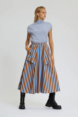 Stripe Wide Leg Skirt