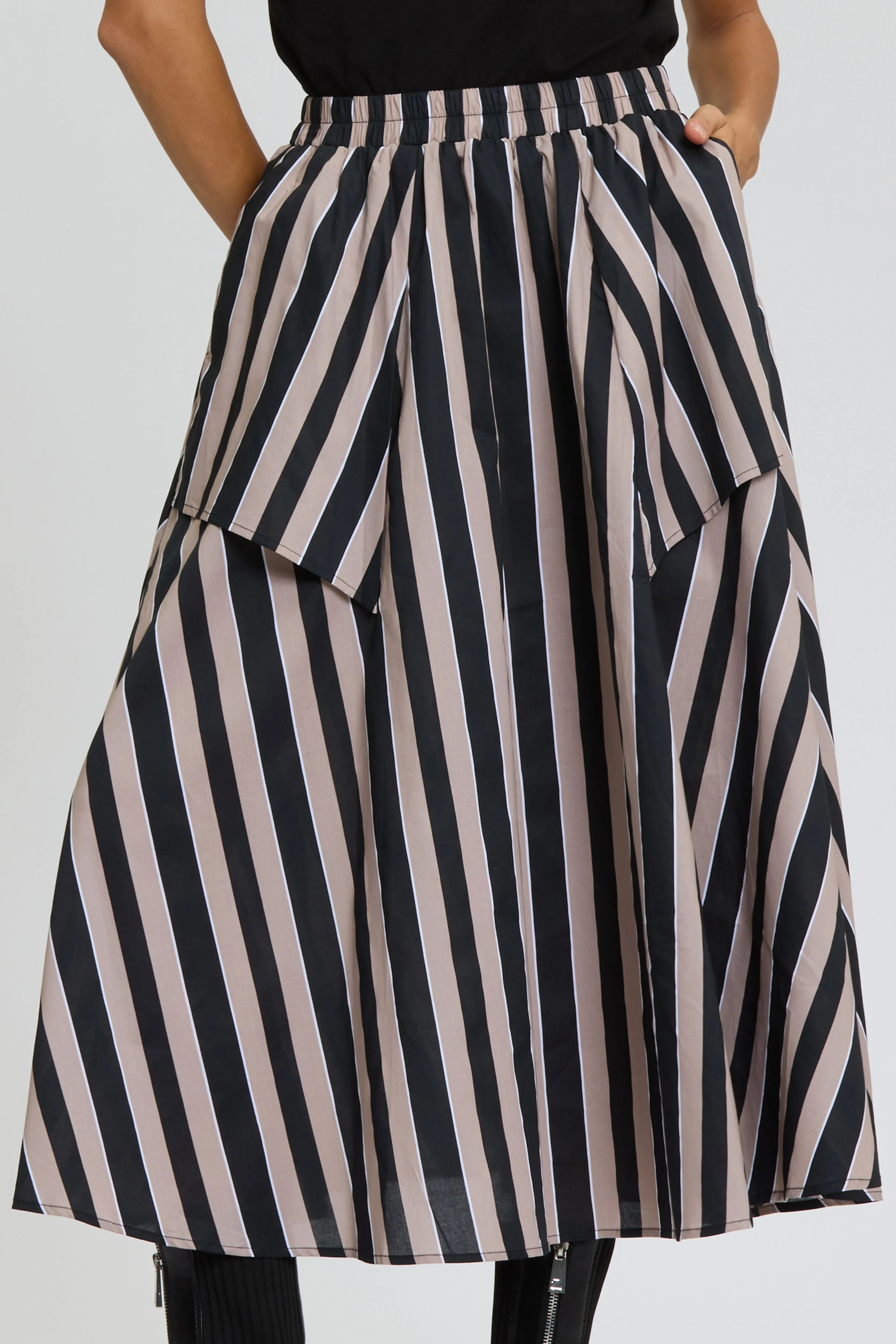 Stripe Wide Leg Skirt
