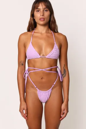 Toweling Tie Bottoms - Lilac