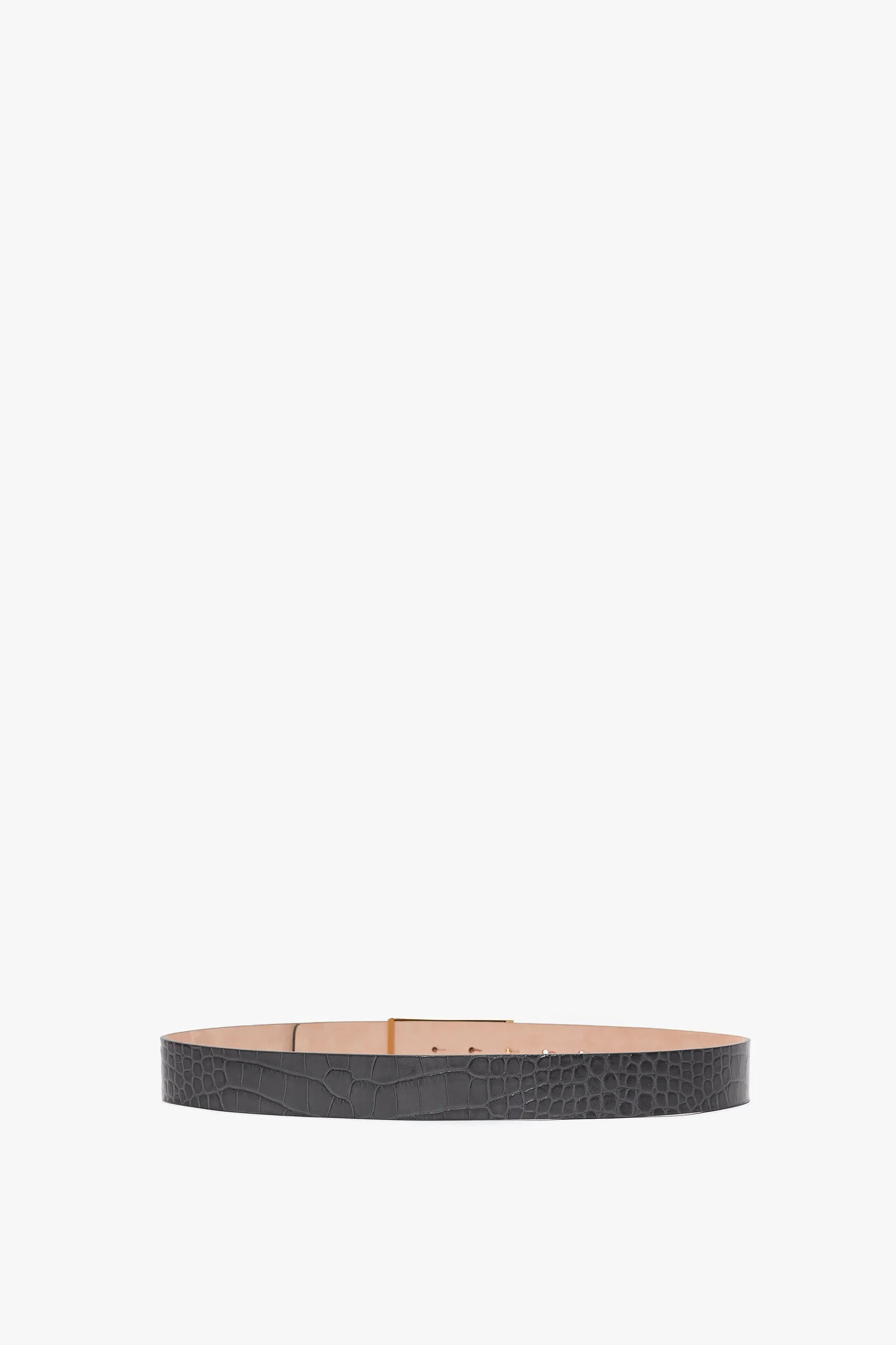 VICTORIA BECKHAM JUMBO BELT 3,8 CM CROCCO GREY