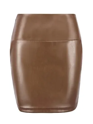 Women's Pencil Bodycon Work Skirts Mini PU Faux Leather Black Red Brown Skirts Spring High Waist Sexy Holiday Nightclub
