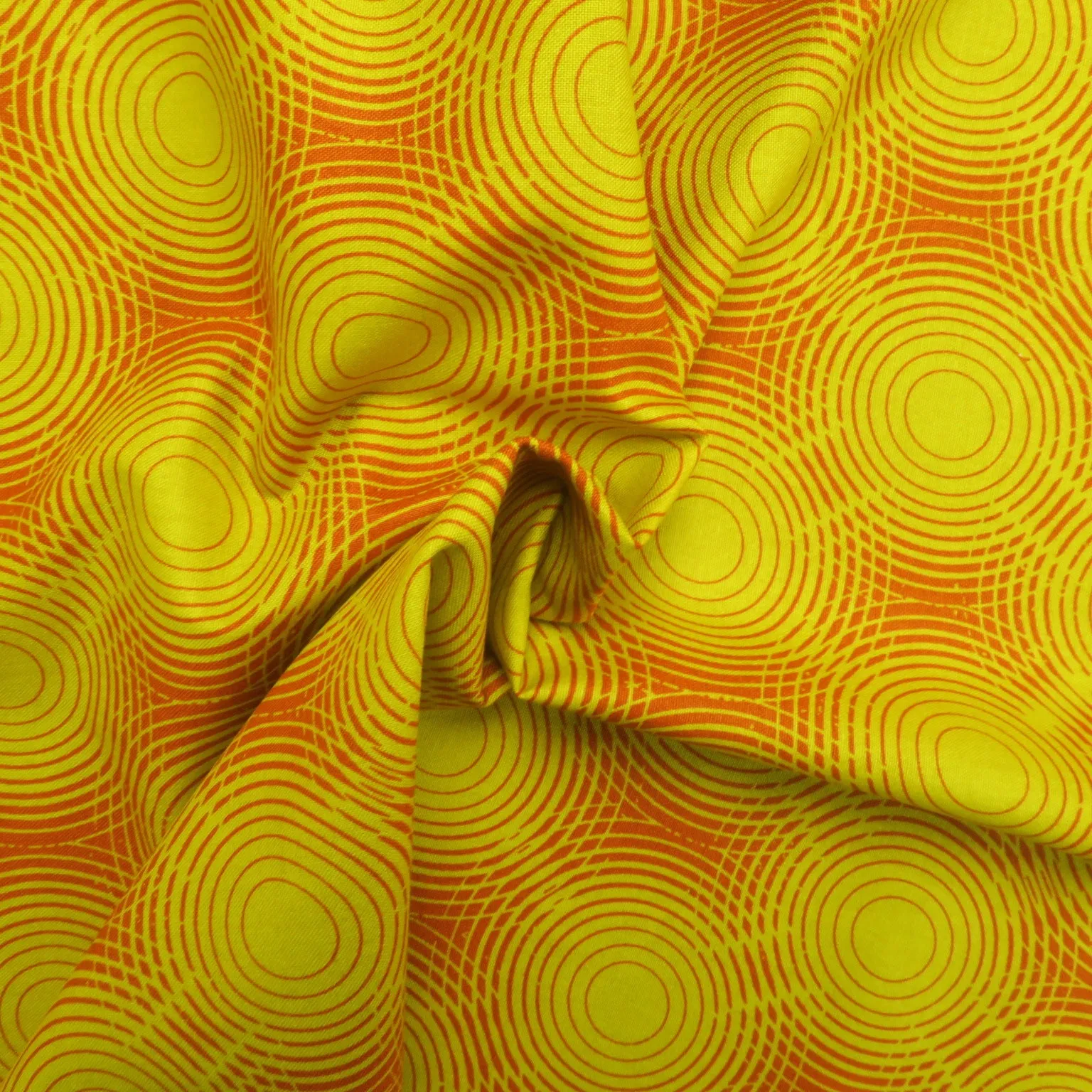 Yellow and Orange Cotton Blended Broadcloth